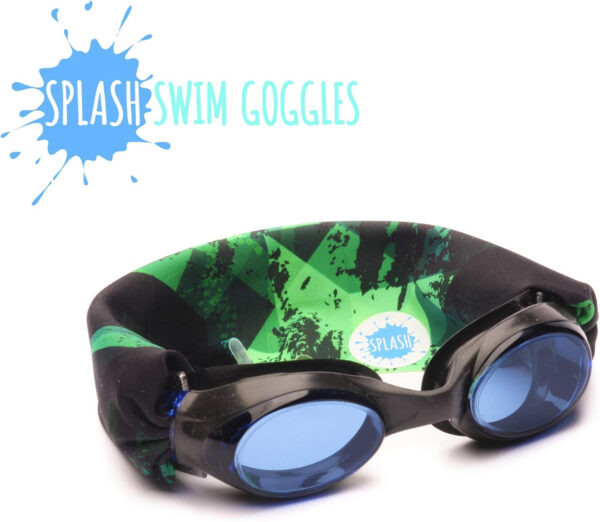 689a4e6f997bf45ecef5eec95fb978ff16f427b9623ee42ac52f3.jpg Splash Place SWIM GOGGLES with Fabric Strap - Adult & Kids Swim Goggles - BLUES & GREENS