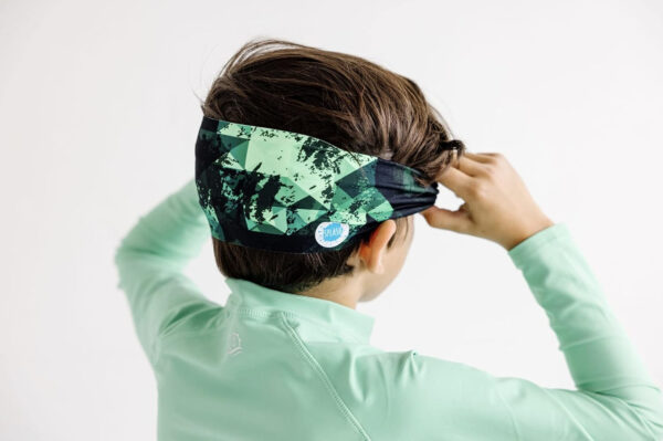 Splash Place SWIM GOGGLES with Fabric Strap - Adult & Kids Swim Goggles - BLUES & GREENS