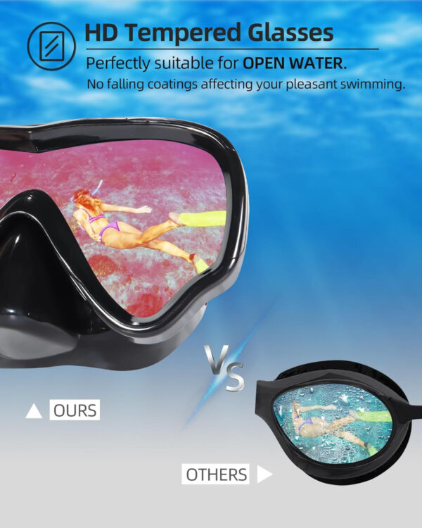 EverSport Swim Goggles Adult with Nose Cover, Anti-fog Clear Diving Mask Wide View No Blurring for Men Women Youth