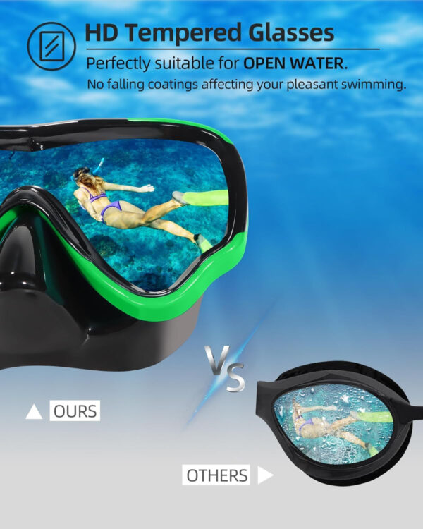EverSport Swim Goggles Adult with Nose Cover, Anti-fog Clear Diving Mask Wide View No Blurring for Men Women Youth