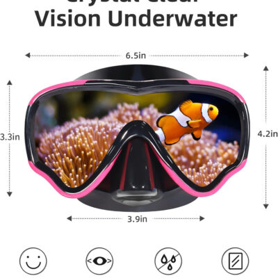 EverSport Swim Goggles Adult with Nose Cover, Anti-fog Clear Diving Mask Wide View No Blurring for Men Women Youth