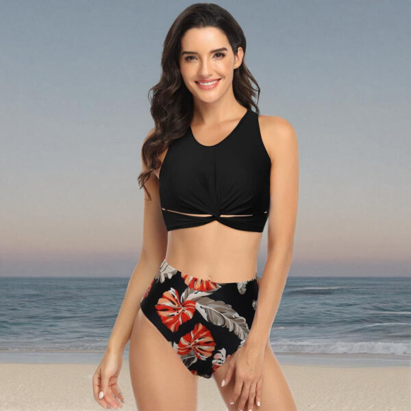 689a521acfff39744607a621f42b47367c2059c0aef48d40a30fc.jpg Swimsuit for Couples Matching Swimwear Tropical Plant Monstera Men Swim Trunks Women Bikini 2-Piece Suit