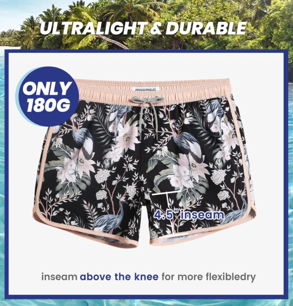 689a55f5d41cd1e78c3860354020d5b7e63054f741f52044f8d61.jpg maamgic Mens Swim Trunks Retro Swim Shorts 4 Way Stretch with Mesh Vintage 80s 90s Quick Dry Swimsuits Board Shorts