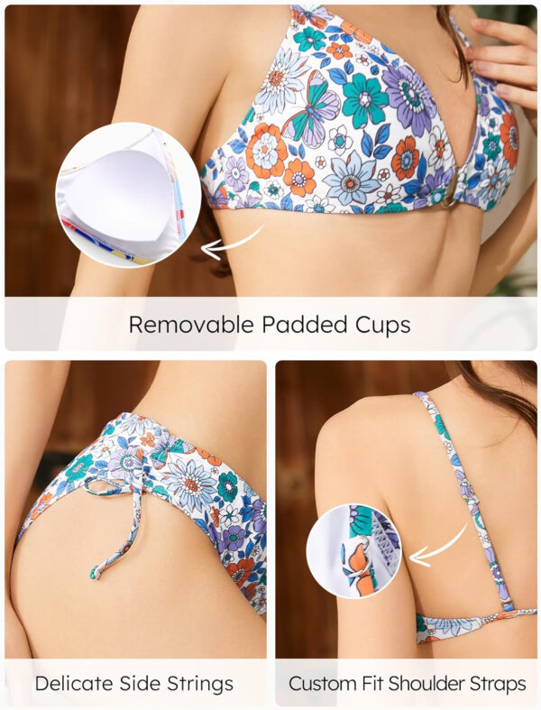 PATPAT Matching Hawaiian Swimsuits for Couples Two Piece Bikini Sets or Swim Trunks Summer Beach Vacation Swimwear