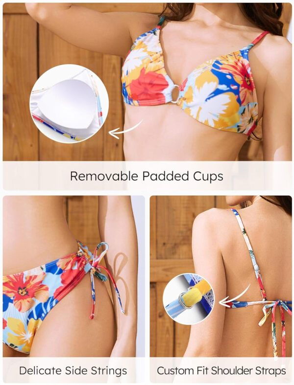 PATPAT Matching Hawaiian Swimsuits for Couples Two Piece Bikini Sets or Swim Trunks Summer Beach Vacation Swimwear