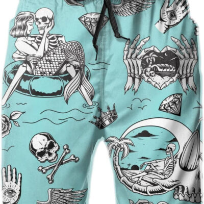 FREEHOTU Men's Swim Trunks Beach Board Shorts Quick Dry Swimwear Sports with Pockets