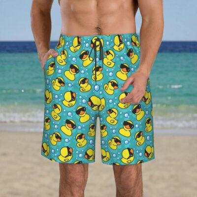 FREEHOTU Men's Swim Trunks Beach Board Shorts Quick Dry Swimwear Sports with Pockets