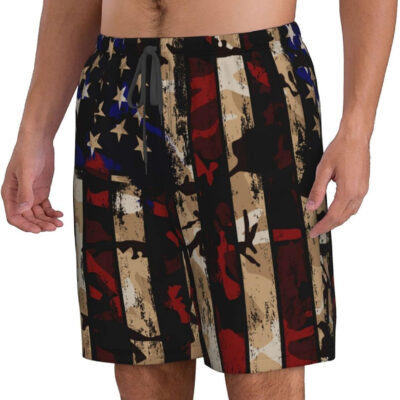 FREEHOTU Men's Swim Trunks Beach Board Shorts Quick Dry Swimwear Sports with Pockets