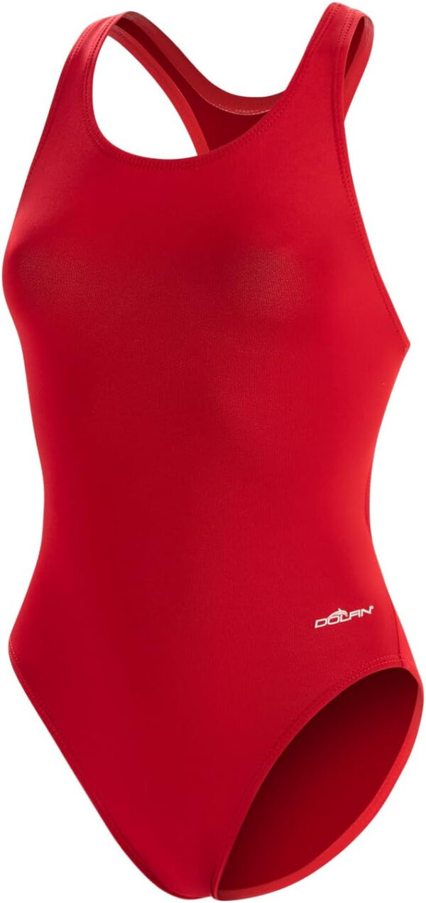689a5ae780ed89b9a7ef42ffa3ab06353e7bdce9b88c2cc6c105d.jpg Dolfin Swimwear Athletic One Piece Swimsuit - Pro Racerback Straps and Keyhole Back for Training, Sports, and Fitness