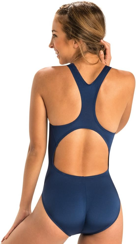 689a5aed9ea22b0af52e30bd32f04a71cc7b140ffd11025e31940.jpg Dolfin Swimwear Athletic One Piece Swimsuit - Pro Racerback Straps and Keyhole Back for Training, Sports, and Fitness