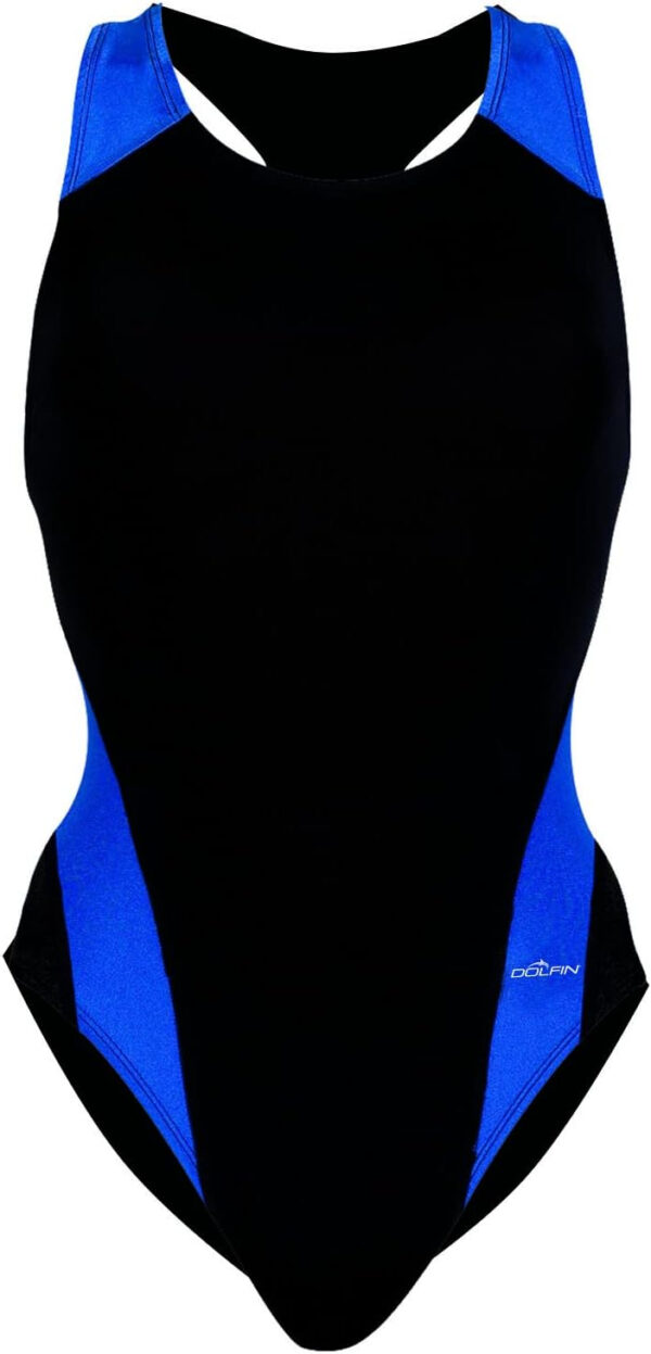 689a5affddc1d007eaba8c6dd56f05a3c73482061d30d3352a2fa.jpg Dolfin Swimwear Athletic One Piece Swimsuit - Pro Racerback Straps and Keyhole Back for Training, Sports, and Fitness