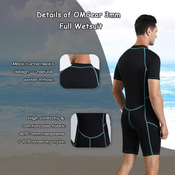 OMGear Wetsuit Women Men 2mm 3mm Neoprene Dive Wet Suit for Cold Water Short/Full Body Thermal Swimsuit for Adults Snorkel Suit for Snorkeling Scuba Diving Swimming Surfing Spearfishing