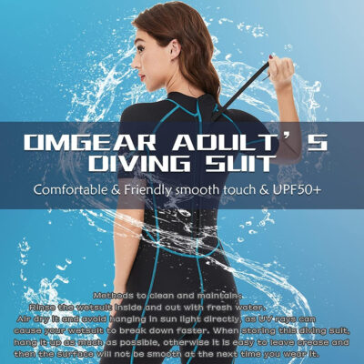 OMGear Wetsuit Women Men 2mm 3mm Neoprene Dive Wet Suit for Cold Water Short/Full Body Thermal Swimsuit for Adults Snorkel Suit for Snorkeling Scuba Diving Swimming Surfing Spearfishing