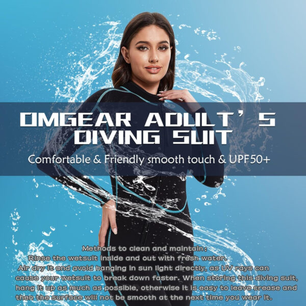 OMGear Wetsuit Women Men 2mm 3mm Neoprene Dive Wet Suit for Cold Water Short/Full Body Thermal Swimsuit for Adults Snorkel Suit for Snorkeling Scuba Diving Swimming Surfing Spearfishing