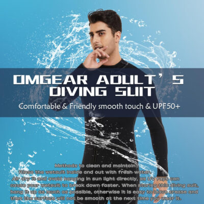 OMGear Wetsuit Women Men 2mm 3mm Neoprene Dive Wet Suit for Cold Water Short/Full Body Thermal Swimsuit for Adults Snorkel Suit for Snorkeling Scuba Diving Swimming Surfing Spearfishing