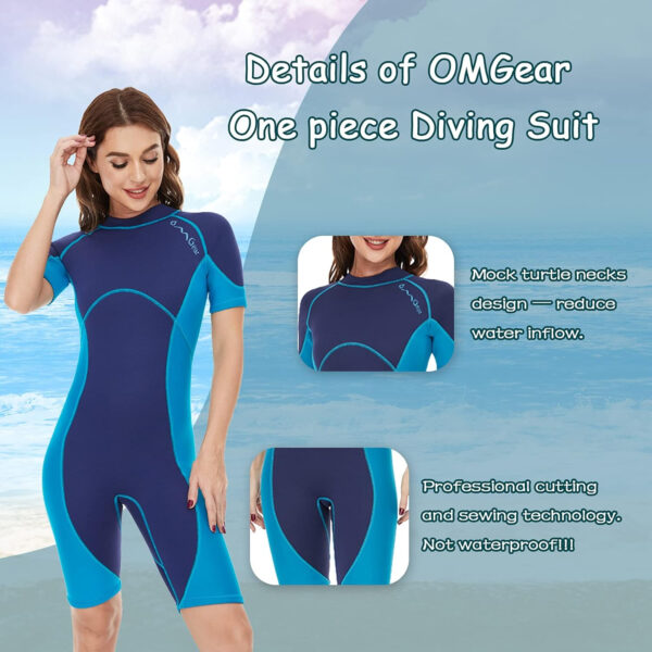 OMGear Wetsuit Women Men 2mm 3mm Neoprene Dive Wet Suit for Cold Water Short/Full Body Thermal Swimsuit for Adults Snorkel Suit for Snorkeling Scuba Diving Swimming Surfing Spearfishing