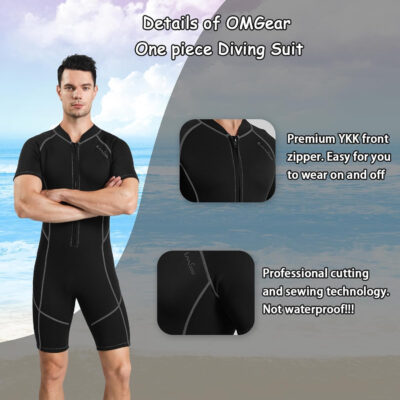 OMGear Wetsuit Women Men 2mm 3mm Neoprene Dive Wet Suit for Cold Water Short/Full Body Thermal Swimsuit for Adults Snorkel Suit for Snorkeling Scuba Diving Swimming Surfing Spearfishing