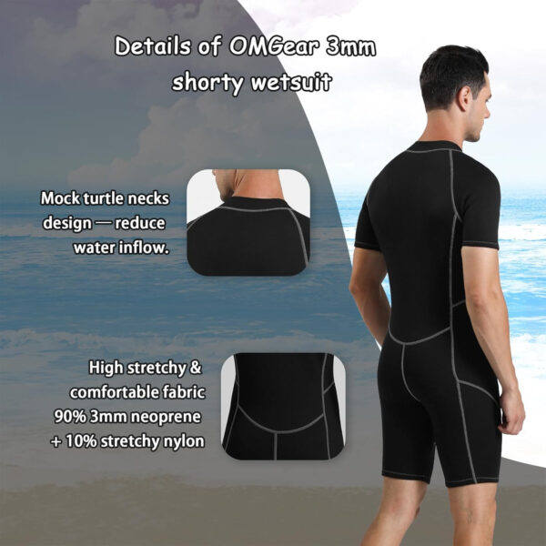 OMGear Wetsuit Women Men 2mm 3mm Neoprene Dive Wet Suit for Cold Water Short/Full Body Thermal Swimsuit for Adults Snorkel Suit for Snorkeling Scuba Diving Swimming Surfing Spearfishing