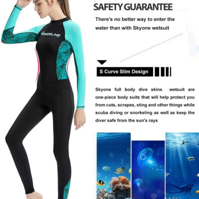689a5bd6ef1067146ef0773510f30eb185b468a9d1e50fcc5a45b.jpg Dive Skins Full Body Swimsuit Wetsuit Scuba Rash Guard Diving Suit for Women Men Adult, Long Sleeve Swimwear One Piece UV Protection Quick Dry Sunsuit for Surfing Snorkeling Kayaking
