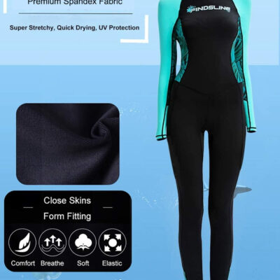 689a5bd9928df1b08cf66167ab62ef47d166460f441a408697dc0.jpg Dive Skins Full Body Swimsuit Wetsuit Scuba Rash Guard Diving Suit for Women Men Adult, Long Sleeve Swimwear One Piece UV Protection Quick Dry Sunsuit for Surfing Snorkeling Kayaking