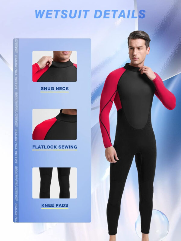 689a5c5612d3023e5c07219d15045d3a70e1220b3651a468a4ca6.jpg Full Mens Womens Wetsuit 3mm Neoprene Diving Scuba Swimming Thermal Wet Suits Front/Back Zipper Cold Water Warm Swimsuit