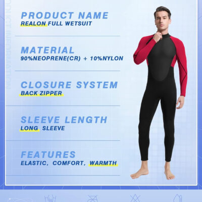 689a5c585a7108d530ef7bde31181c7164ec71ddcf2749bc8d80d.jpg Full Mens Womens Wetsuit 3mm Neoprene Diving Scuba Swimming Thermal Wet Suits Front/Back Zipper Cold Water Warm Swimsuit