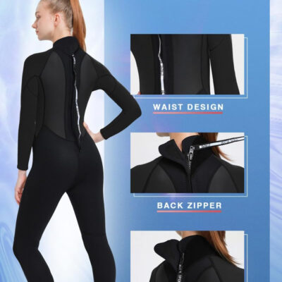 689a5c63766f449289980aab8250dcf1419372cd3338db8baca27.jpg Full Mens Womens Wetsuit 3mm Neoprene Diving Scuba Swimming Thermal Wet Suits Front/Back Zipper Cold Water Warm Swimsuit