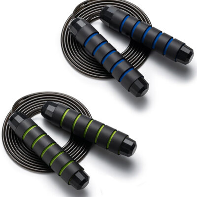 BOOMIBOO Jump Rope, Adjustable Jump Ropes,Skipping Rope Tangle-Free Rapid Speed with Ball Bearings for Women Men Kids,Exercise & Slim Body Jumprope at Home School Gym