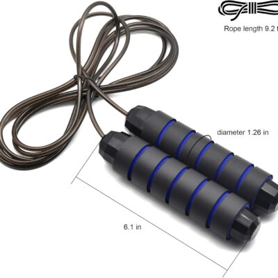 BOOMIBOO Jump Rope, Adjustable Jump Ropes,Skipping Rope Tangle-Free Rapid Speed with Ball Bearings for Women Men Kids,Exercise & Slim Body Jumprope at Home School Gym