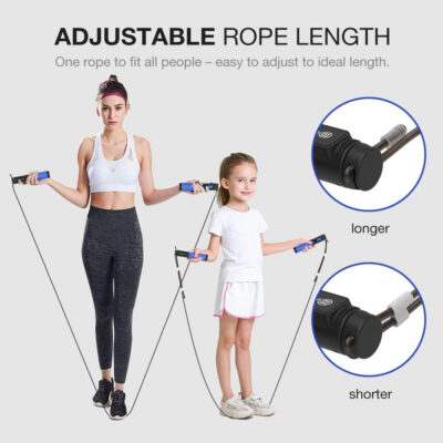 689a5f316eff5d9883b32ebf6b50d1c8bdeee6e09e585150b25f0.jpg Jump Rope, H Handio Jump Rope with Counter, Workout Jumping Rope with Steel Ball Bearings, Adjustable Length Speed Skipping Rope for Men Women Kids Home Gym, Crossfit, Fitness Exercise
