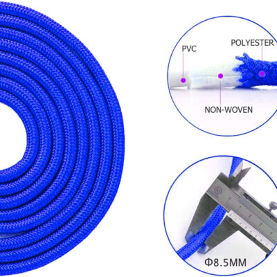 689a5f9a252e702f8151e3bbd11e40171be95acfa86217a25d67a.jpg Redify Weighted Jump Rope for Workout Fitness(1LB), Tangle-Free Ball Bearing Rapid Speed Skipping Rope for MMA Boxing Weight-loss,Aluminum Handle Adjustable Length 9MM Fabric Cotton+9MM Solid PVC Rope