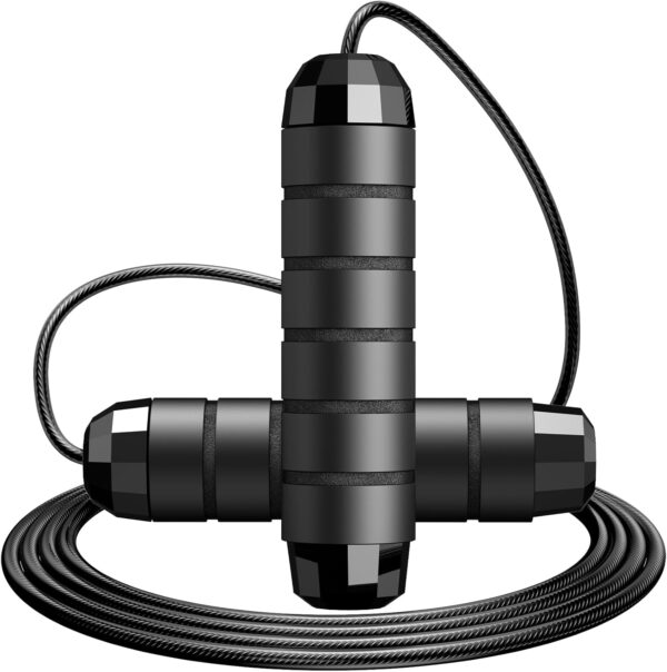 689a5fb3707e4c20509823776f1ef1ea57ba717f9a5ee1249be11.jpg Jump Rope,Tangle-Free Rapid Speed Jump Rope with Ball Bearings for Men,Women and Kids,Adjustable Steel Skipping Rope with Ergonomic Foam Handles,A Ideal Equipment and Accessories for Workout,Fitness,Exercise,Home Gym,Slim Body