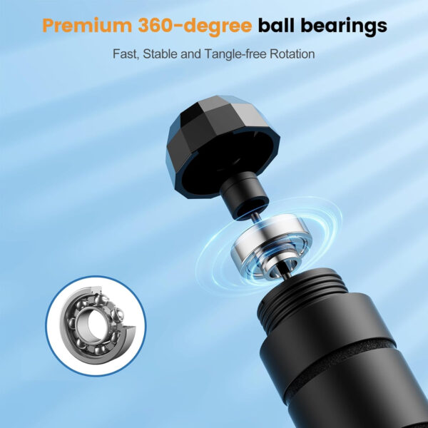 689a5fb7ba1f7a9a1322be8b5ce5fc17a3e6c25a80a3eb14d2124.jpg Jump Rope,Tangle-Free Rapid Speed Jump Rope with Ball Bearings for Men,Women and Kids,Adjustable Steel Skipping Rope with Ergonomic Foam Handles,A Ideal Equipment and Accessories for Workout,Fitness,Exercise,Home Gym,Slim Body