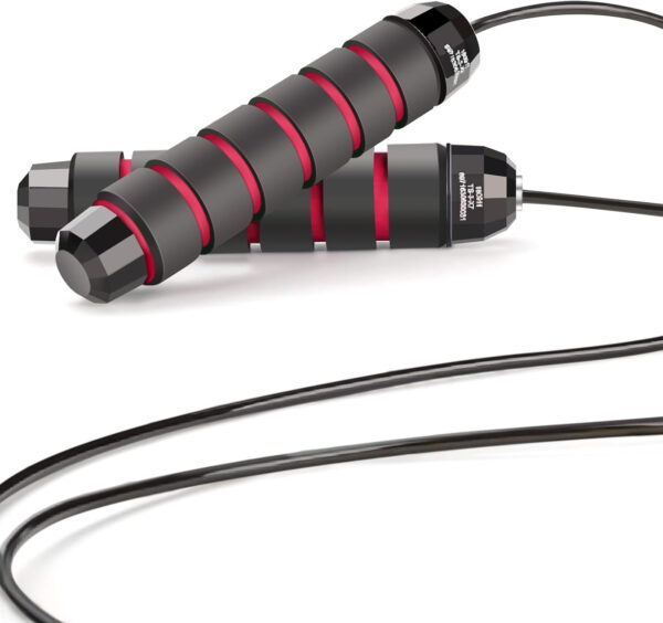 689a60728f139f951b568d8fc53ad2e6d556937983d3f66f4aa07.jpg Skipping Rope with Ball Bearings Rapid Speed Adjustable Jump Rope Cable and 6β Memory Foam Handles Ideal for Aerobic Exercise Like Speed Training, Extreme Jumping, Endurance Training and Gym