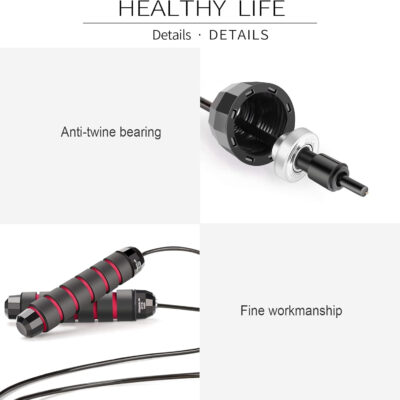 689a607723d440e56429739ea175fe268cb2fcfb81dc87b88b050.jpg Skipping Rope with Ball Bearings Rapid Speed Adjustable Jump Rope Cable and 6β Memory Foam Handles Ideal for Aerobic Exercise Like Speed Training, Extreme Jumping, Endurance Training and Gym