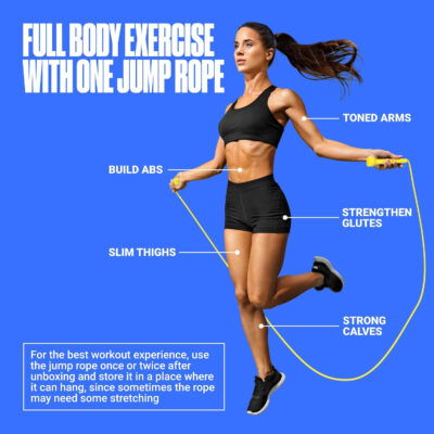 Adjustable Jump Rope for Fitness and Exercise – Skipping Rope for Cardio, Boxing, and Weight Loss – Speed Rope perfect for Men & Women