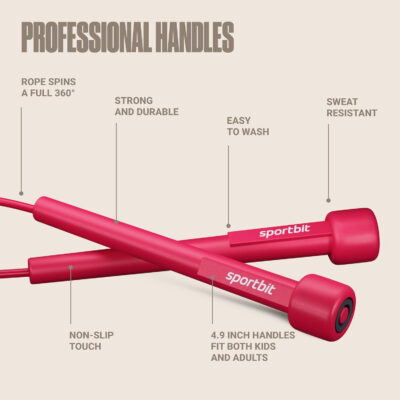 Adjustable Jump Rope for Fitness and Exercise – Skipping Rope for Cardio, Boxing, and Weight Loss – Speed Rope perfect for Men & Women