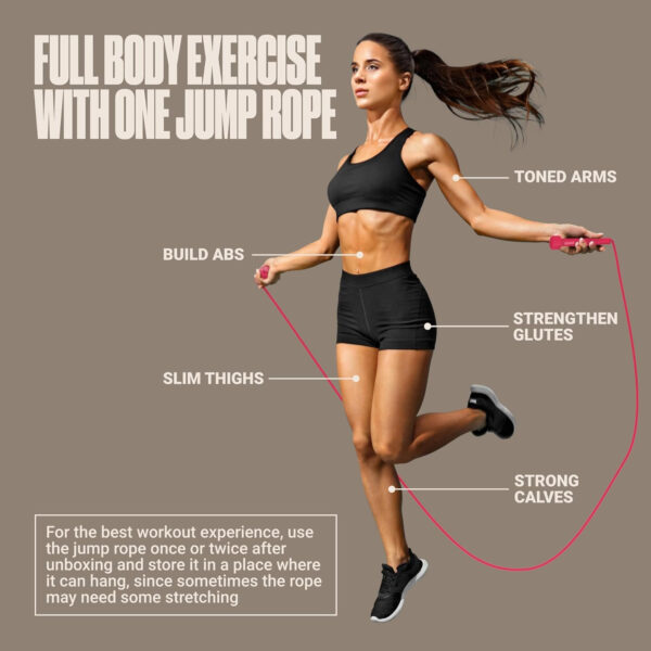 Adjustable Jump Rope for Fitness and Exercise – Skipping Rope for Cardio, Boxing, and Weight Loss – Speed Rope perfect for Men & Women