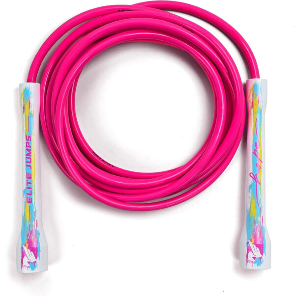 689a61502f9b836be5a73f673197e067ef3599f19057de9ca7b1d.jpg Elite Jumps | 6mm PVC Jump Ropes for Fitness | Indoor/Outdoor Adjustable Boxing Jump Rope w/Unbreakable Handles & Ultra-Durable Non-Kinking PVC | Skipping Rope for Men & Women & Boxer Rope Jump Rope