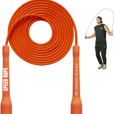 Speed Jump Rope by Dayan Kolev, 5mm PVC Skipping Rope, Great for Beginners and Advanced Athlets, Designed for Fitness, Cardio, Boxing & CrossFit, Adjustable length with Unbreakable Handles