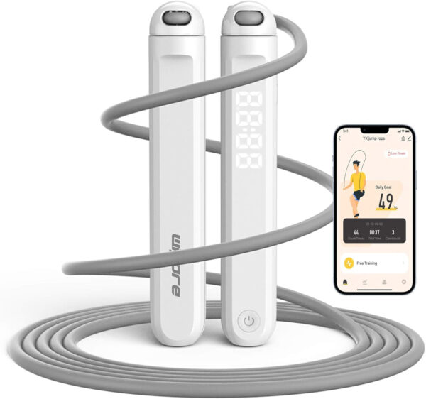 689a62df46f8cf4455db8f057eaf3757e2ea25e8783b6025bcaad.jpg Jump Rope With Counter and App - Tangle-Free Rapid Speed Skipping Rope for Fitness, Home Exercise, Workout - Gifts for Adults, Women, Men, Kids