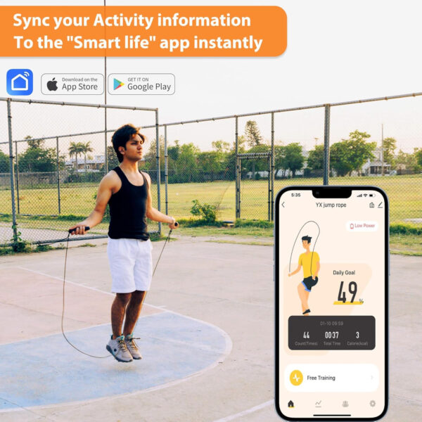 689a62eb1ca83d1cc63491f50bf881a4eca142f4ae85dc48a9180.jpg Jump Rope With Counter and App - Tangle-Free Rapid Speed Skipping Rope for Fitness, Home Exercise, Workout - Gifts for Adults, Women, Men, Kids