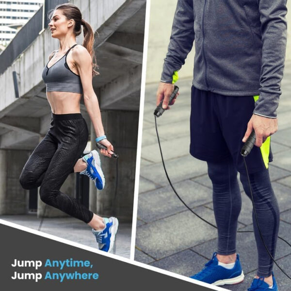 689a635f2d80d71bb62c0654877b51fbb152a90d3e66295d46fd5.jpg Adjustable Jump Rope for Workout - All-Purpose Exercise Jump Rope Kids & Adults Love with Tangle-Free, Comfortable Foam Handles - Best Slimming, Cardio & Endurance Training