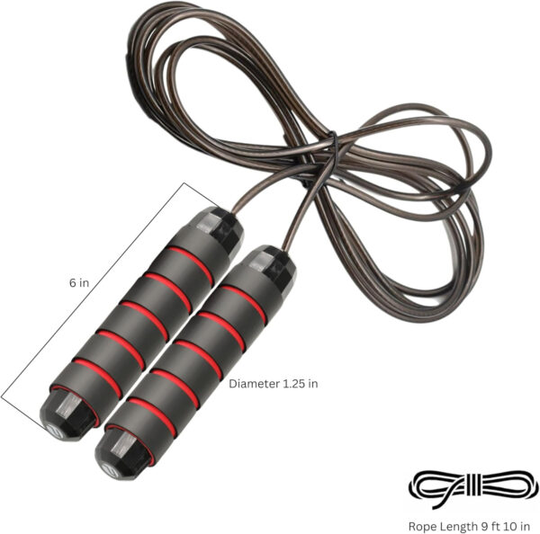 689a6362ec4c166675b78634428188f9a7dc42073f142ffeddb96.jpg Adjustable Jump Rope for Workout - All-Purpose Exercise Jump Rope Kids & Adults Love with Tangle-Free, Comfortable Foam Handles - Best Slimming, Cardio & Endurance Training