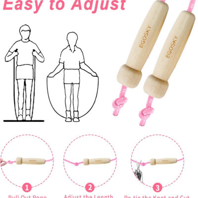 689a63bc3806cf351cce8c5471486f22d4bece1b083d102d8edd6.jpg Jump Rope for Women Men Kids, EGOSKY Adjustable Wooden Handle Skipping Rope for Adult Boys Girls Fitness Exercise Outdoor Activity