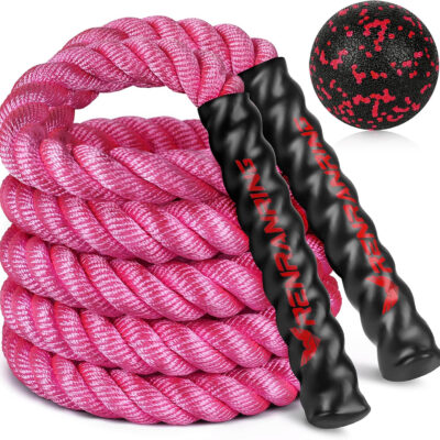 689a63eeb8b84f3840c7d1bb629543651ef9d9f3960fefb6efe04.jpg Weighted Jump Rope for Men and Women, 3lb 4lb 5lb Adult Heavy Skipping Rope, Jumprope for Fitness,Workout Equipment, Fitness Equipment for Home Gym Exercise,Improve Strength and Building Muscle