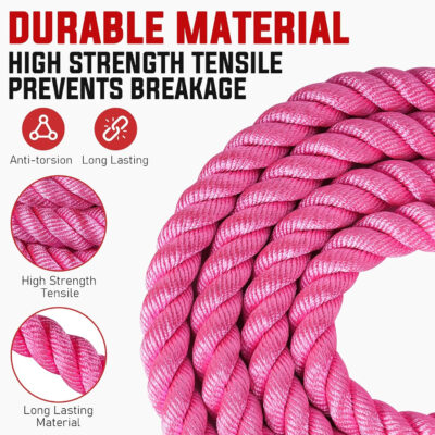 689a63f03bd01eda274490e0718565a3d7803cef608e426a37e4e.jpg Weighted Jump Rope for Men and Women, 3lb 4lb 5lb Adult Heavy Skipping Rope, Jumprope for Fitness,Workout Equipment, Fitness Equipment for Home Gym Exercise,Improve Strength and Building Muscle