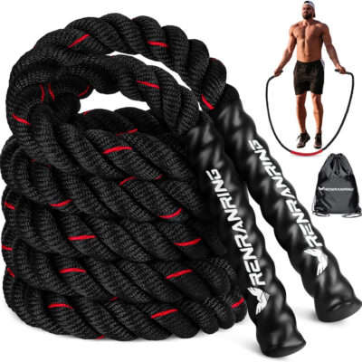 689a63f87be6f9b610e5284408da1aa90f1cbaef5bf8c41b2bee1.jpg Weighted Jump Rope for Men and Women, 3lb 4lb 5lb Adult Heavy Skipping Rope, Jumprope for Fitness,Workout Equipment, Fitness Equipment for Home Gym Exercise,Improve Strength and Building Muscle