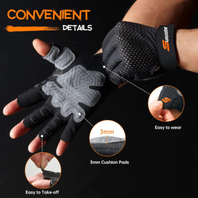 689a66cd9b84b33b15fcaafc5b449a73551a2ed91b9f14675daa4.jpg SueStar Workout Gloves for Men Women, Weight Lifting With Full Palm Protection, Excellent Grip, Ultra Breathable for Weightlifting, Fitness, Training, Hanging