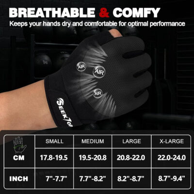 689a672c24fed122e9e5379b2f584ddd00c66897f38e3626f44f4.jpg Seektop Breathable Workout Gloves for Women & Men, Thick Padded Weight Lifting Gloves, Full Palm Protection, Excellent Grip for Gym Fitness and Training, Exercise, Cycling